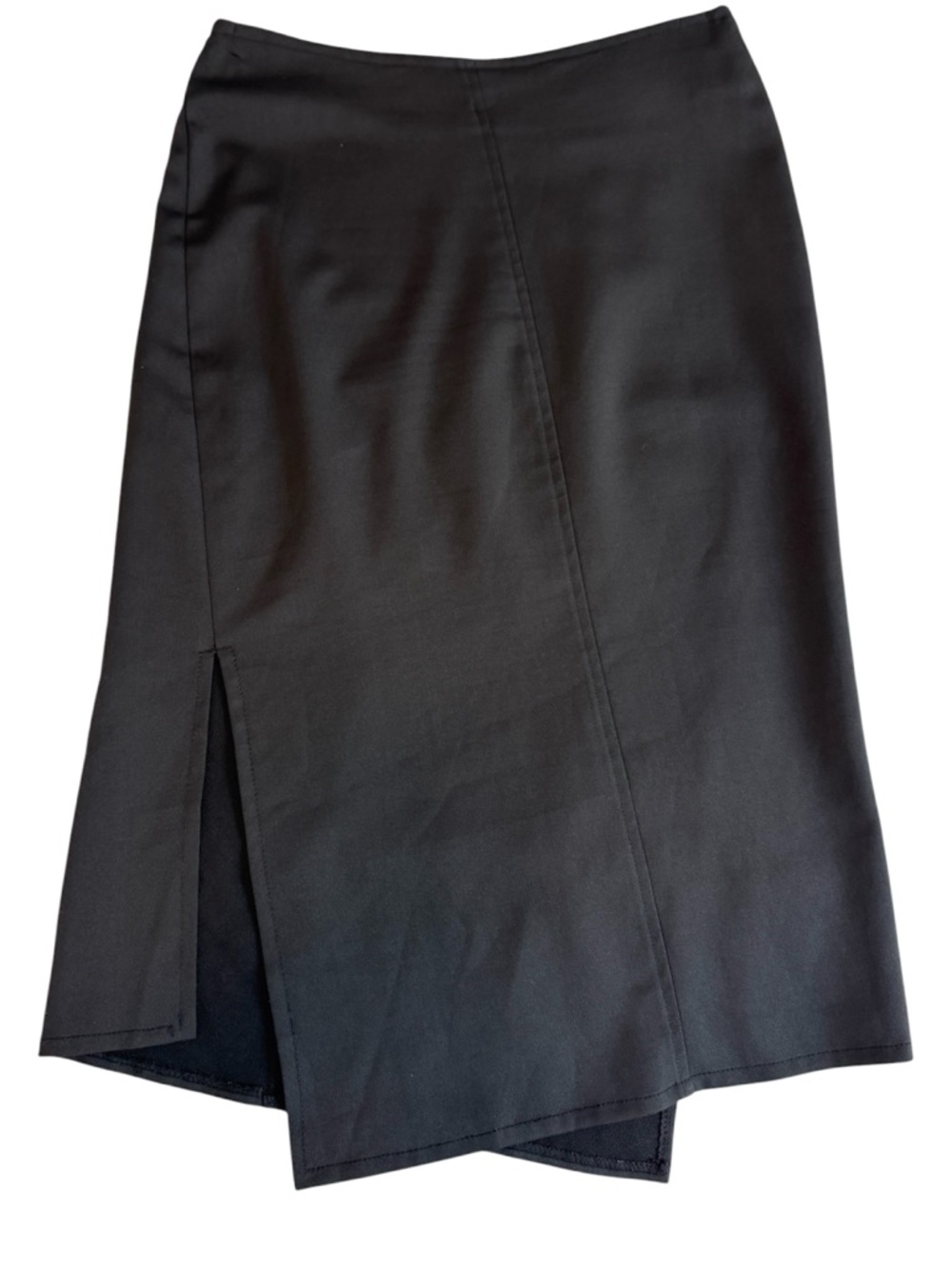 Unbranded Womens Black Asymmetric‎ Midi Skirt Size M Career Whimsigoth Office